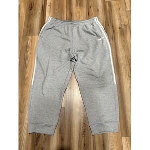 Adidas Sweatpants Women's 2XL Gray Stripes Cotton Blend Soft Comfy Joggers